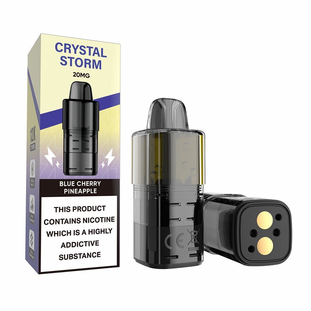 Crystal Storm Bar 12k Prefilled Refill Pods Pack of 5 Blue Cherry Pineapple