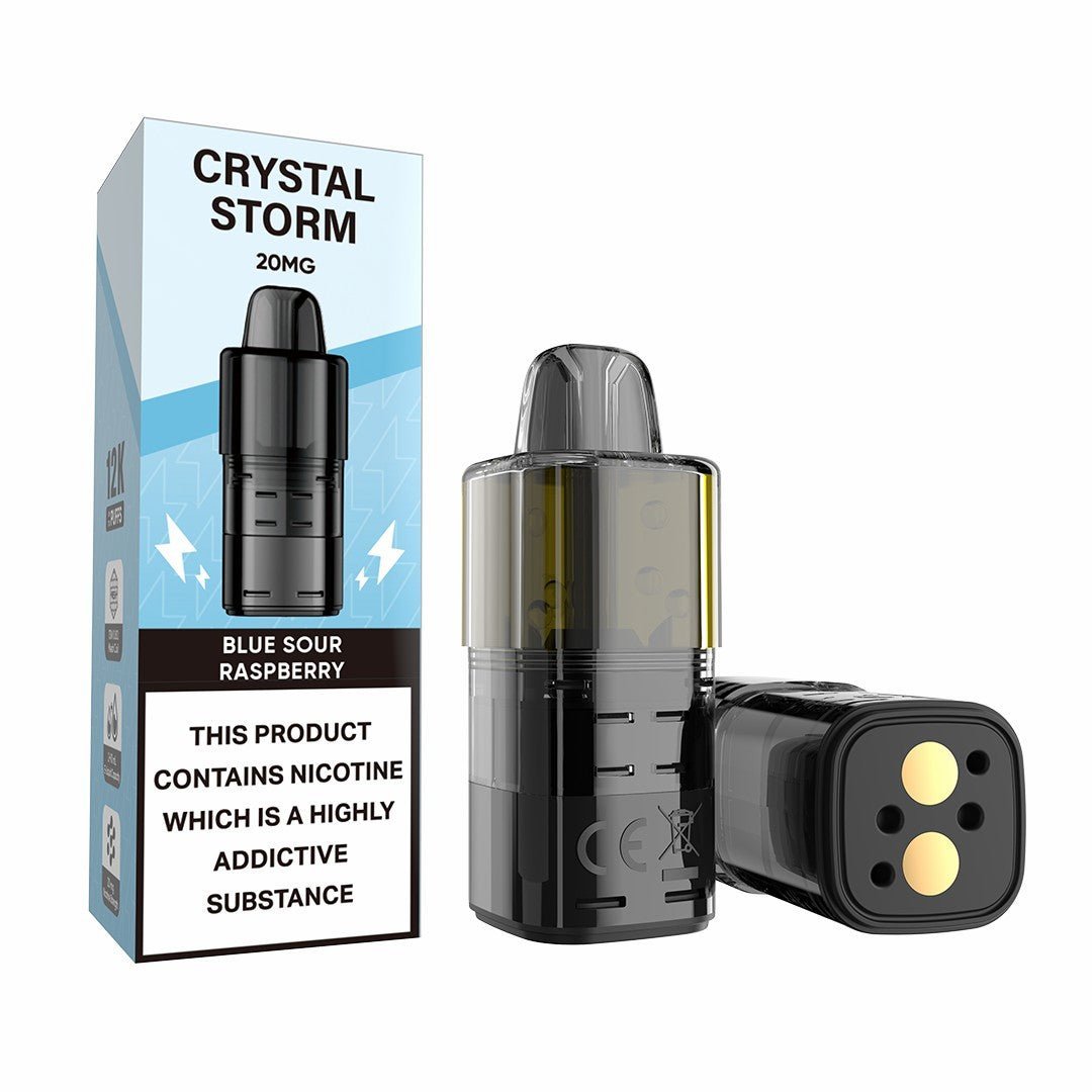 Crystal Storm Bar 12k Prefilled Refill Pods Pack of 5 Blue Sour Raspberry