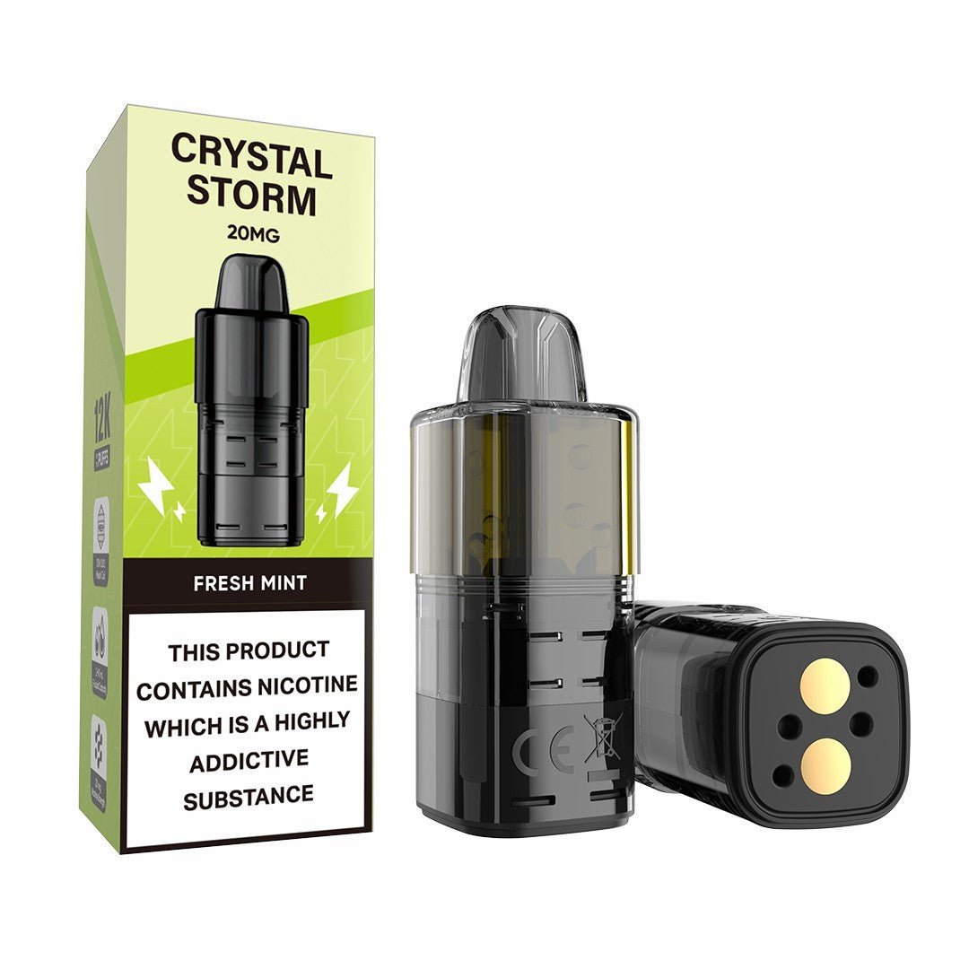 Crystal Storm Bar 12k Prefilled Refill Pods Pack of 5 Fresh Mint