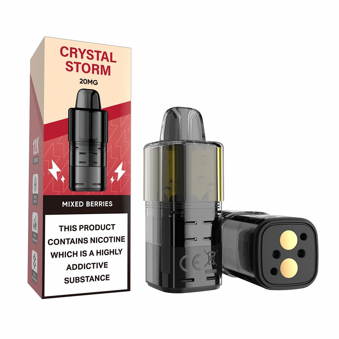 Crystal Storm Bar 12k Prefilled Refill Pods Pack of 5 Mix Berry