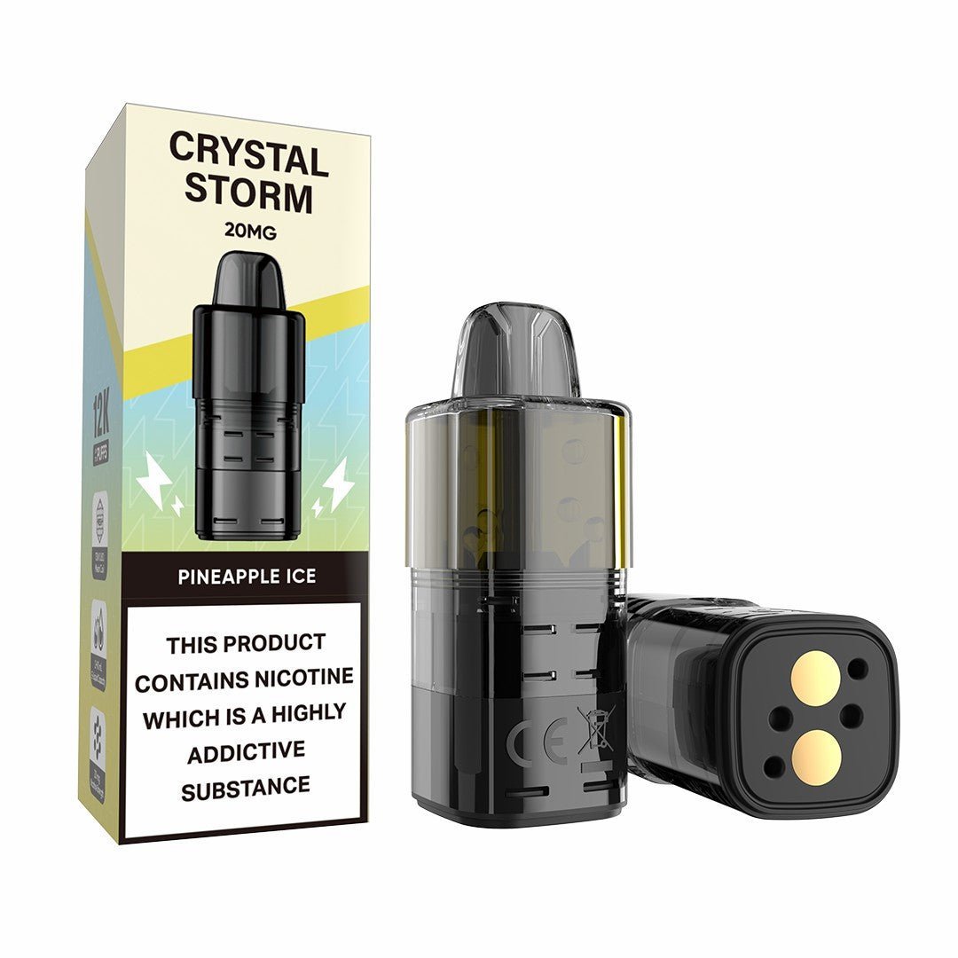 Crystal Storm Bar 12k Prefilled Refill Pods Pack of 5 Pineapple Ice