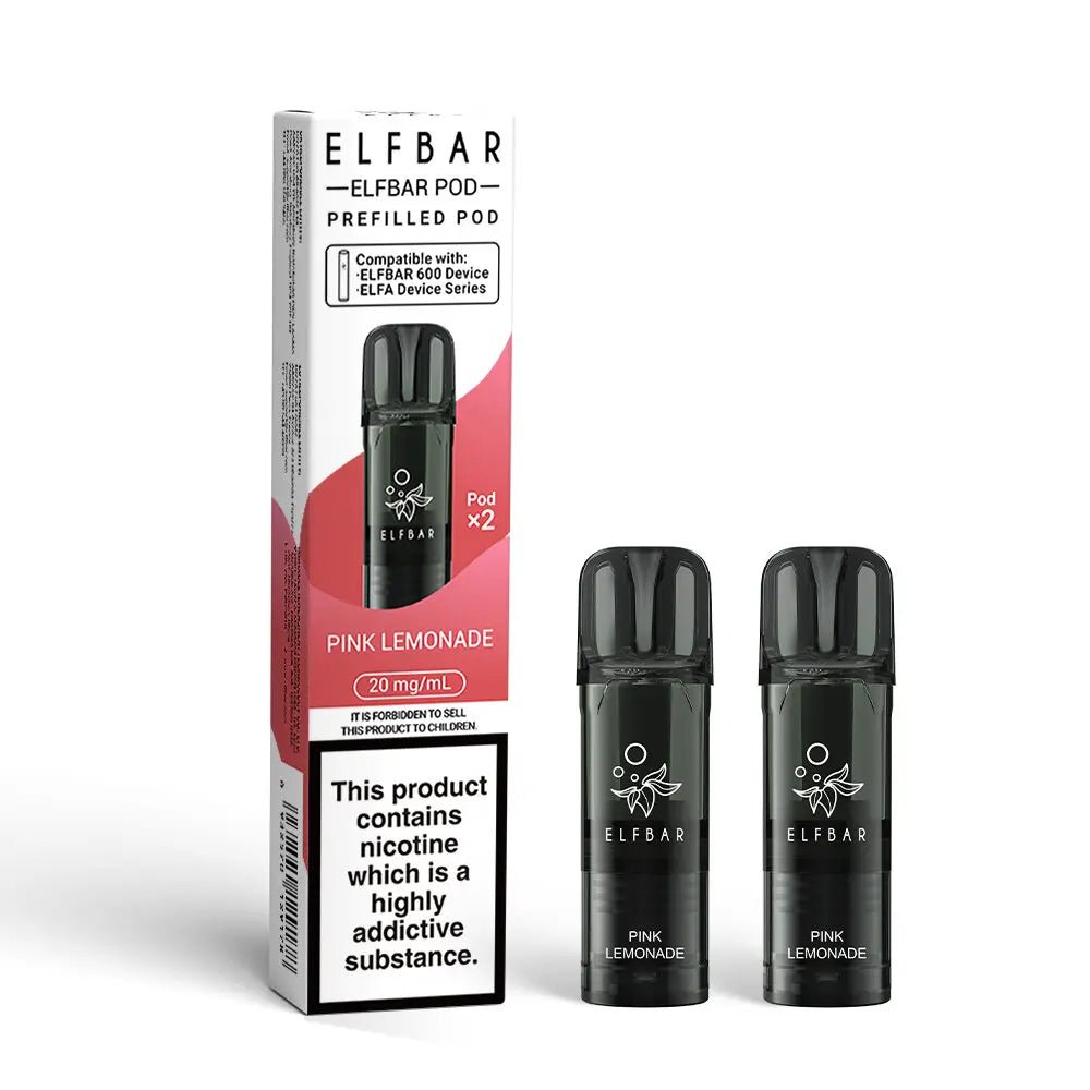 Elf Bar 600 Prefilled Replacement Pods Pack of 10 Pink Lemonade