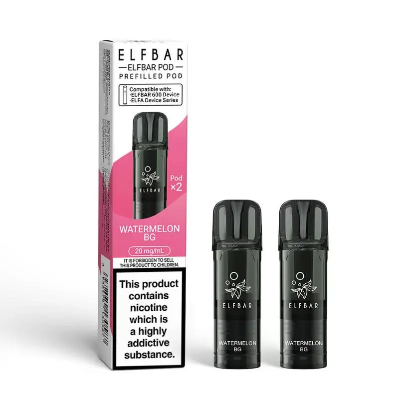 Elf Bar 600 Prefilled Replacement Pods Pack of 10 Watermelon BG