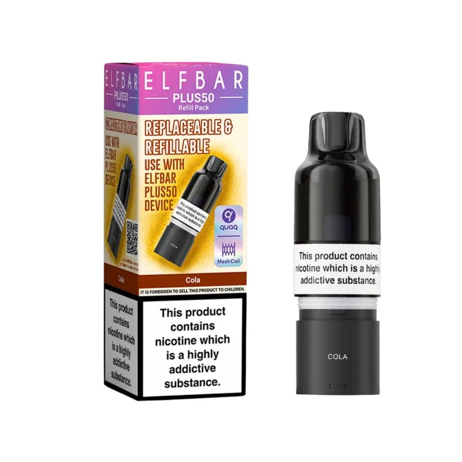 Elf Bar Plus 50 Refill Pods (Box of 5) Cola