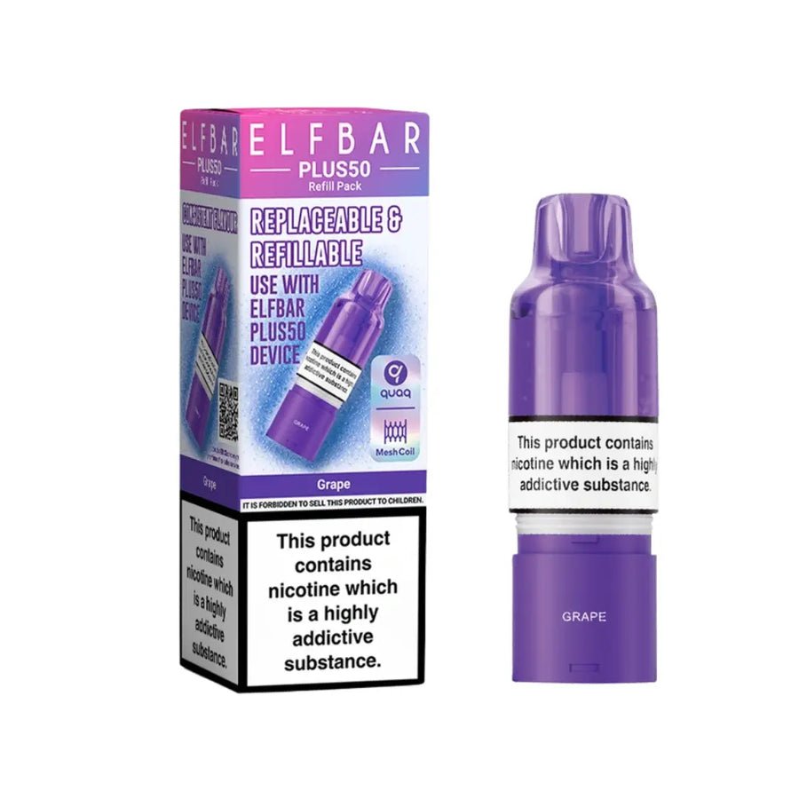 Elf Bar Plus 50 Refill Pods (Box of 5) Grape