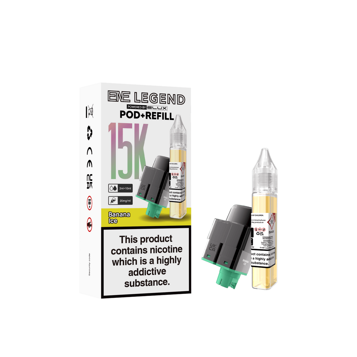 Elux ENE Legend 15k Replacement Pods Pack of 5 Banana Ice