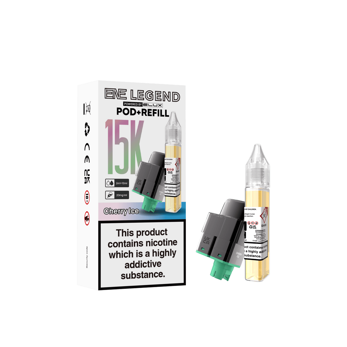 Elux ENE Legend 15k Replacement Pods Pack of 5 Cherry Ice