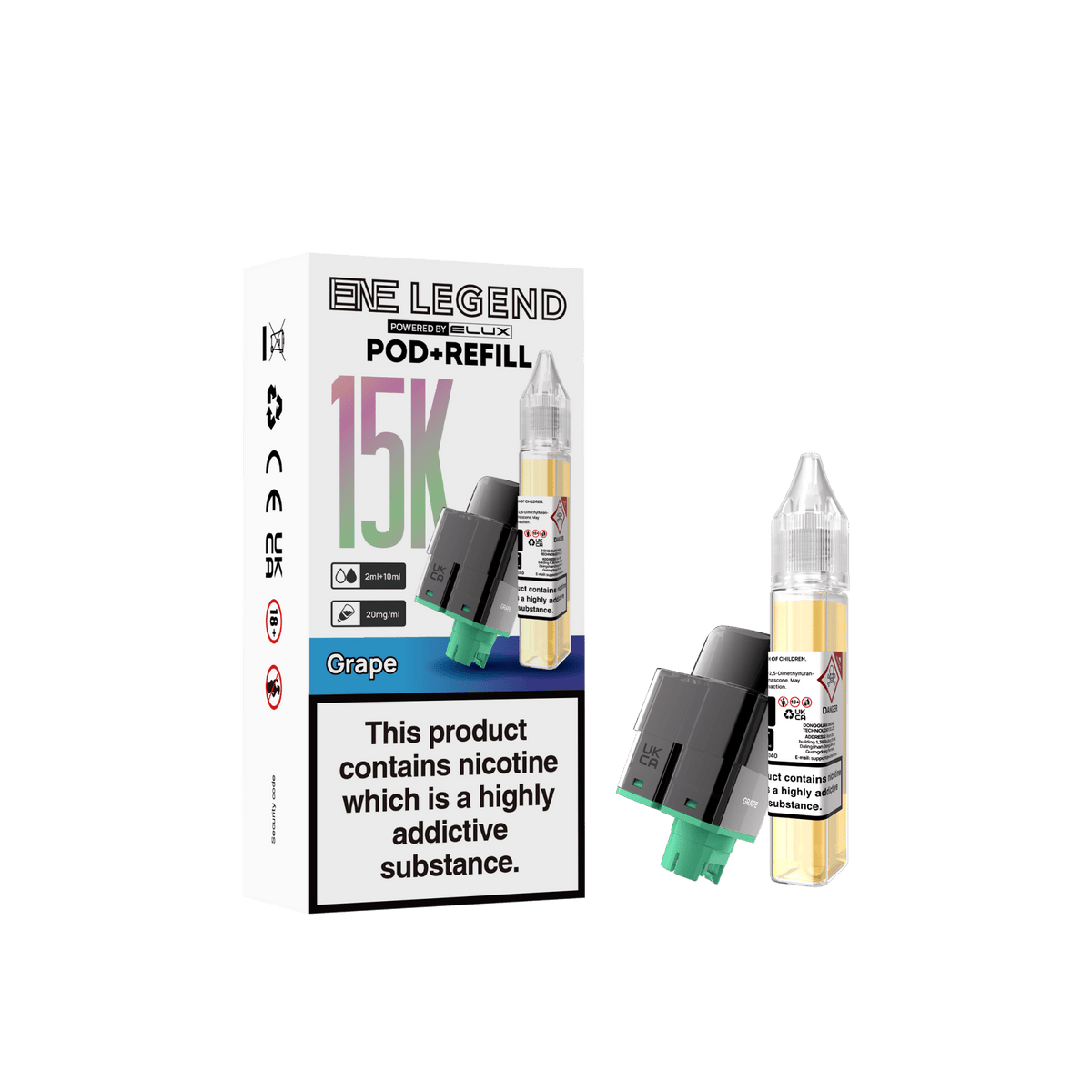 Elux ENE Legend 15k Replacement Pods Pack of 5 Grape