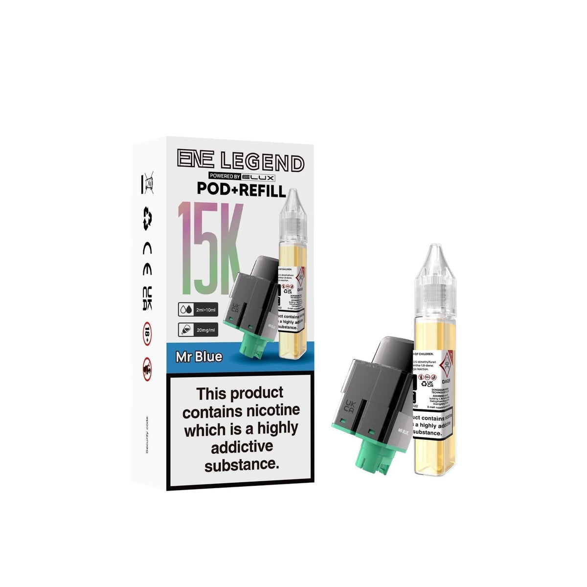 Elux ENE Legend 15k Replacement Pods Pack of 5 Menthol