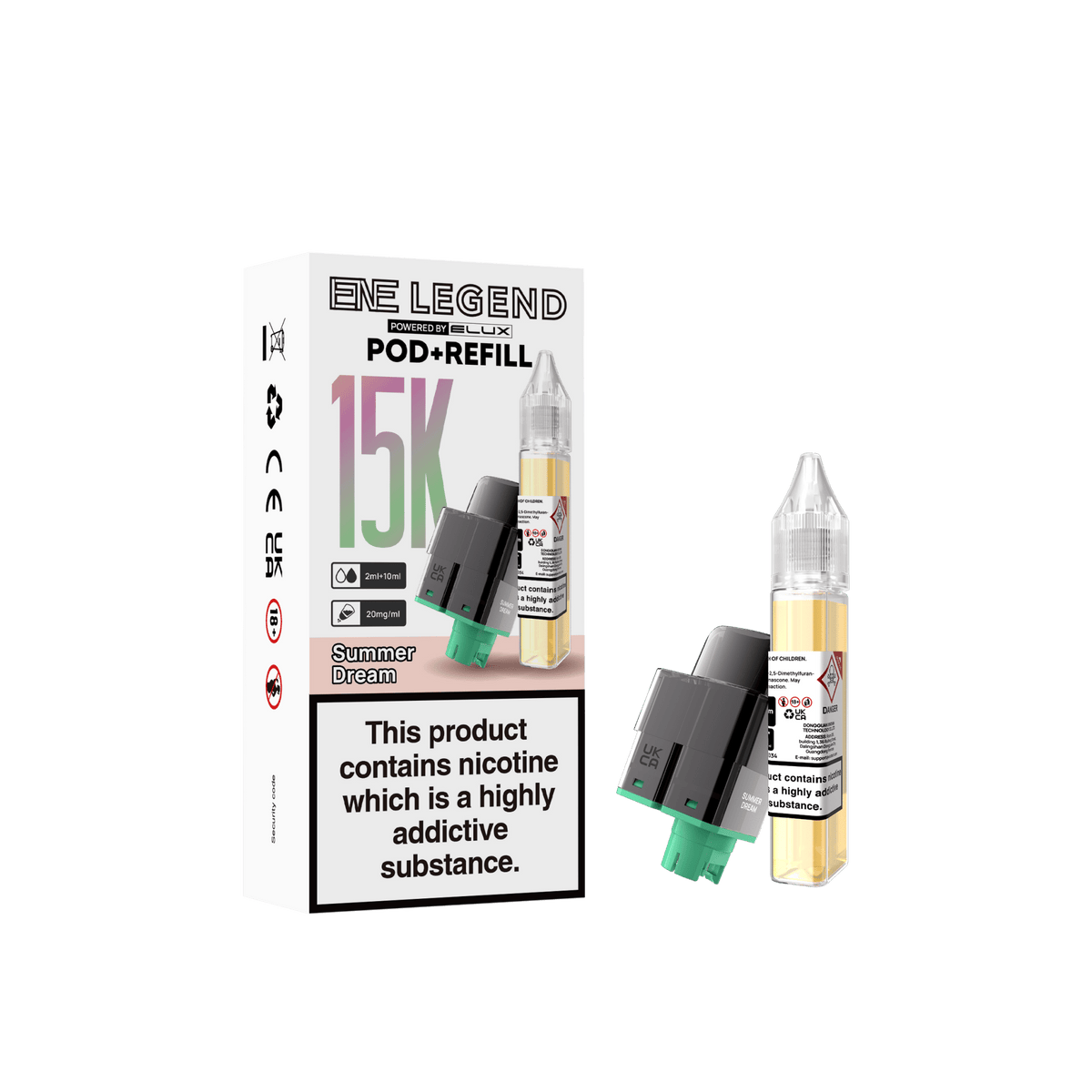 Elux ENE Legend 15k Replacement Pods Pack of 5 Summer Dream