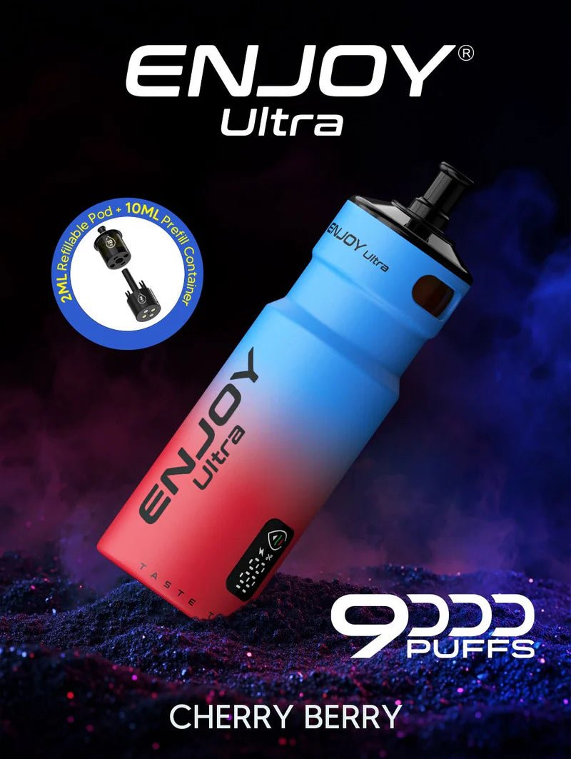 Enjoy Ultra 9000 Prefilled Vape Kit Box of 5 Cherry Berry