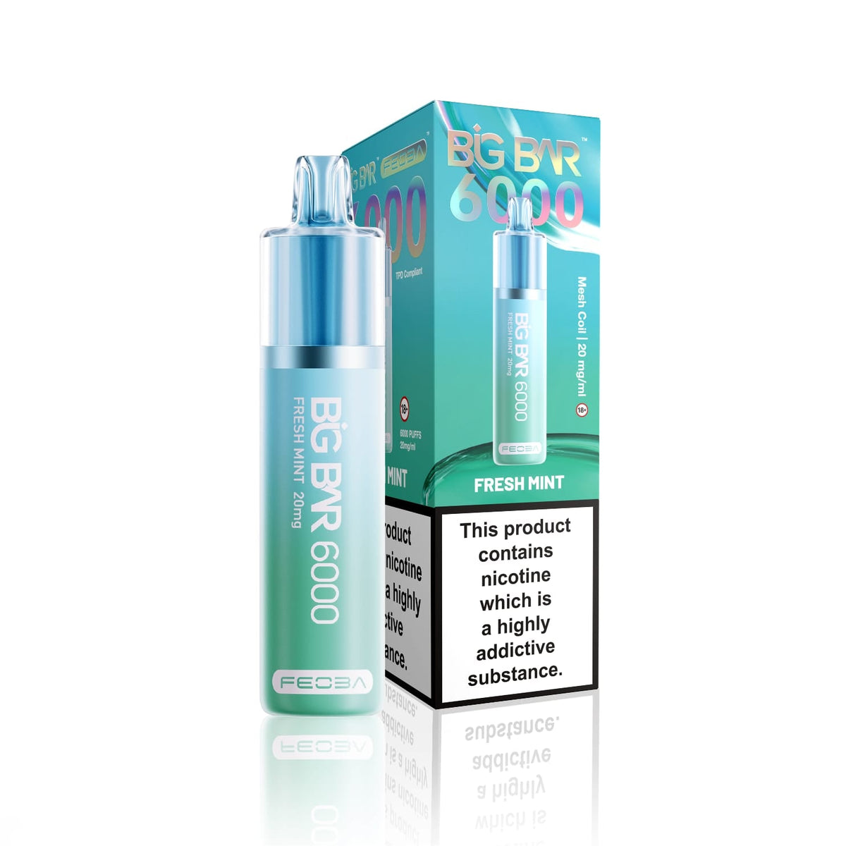 Feoba Big Bar 6000 Puffs Disposable Vape (Box of 5) - Bulk Vape Wholesale