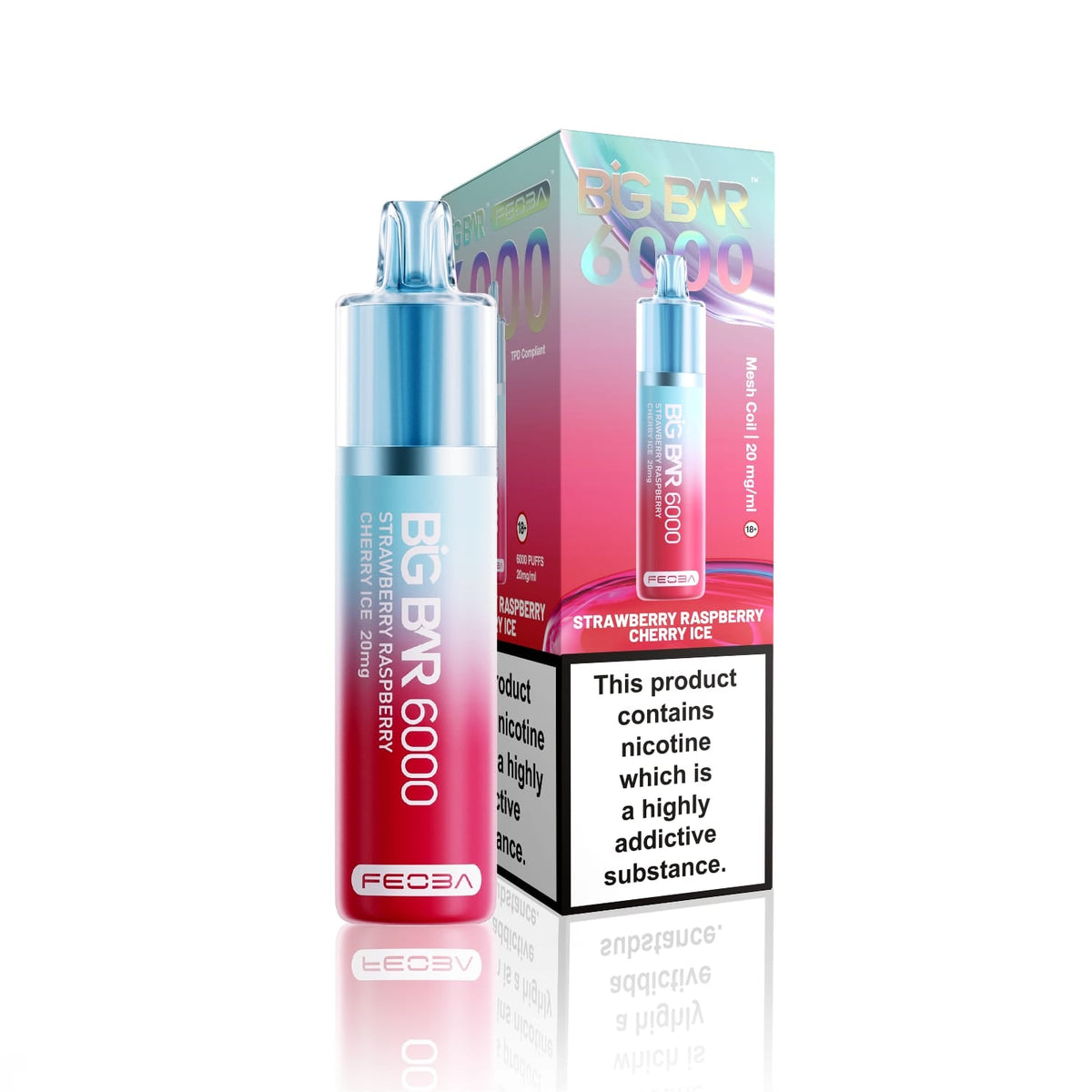 Feoba Big Bar 6000 Puffs Disposable Vape (Box of 5) - Bulk Vape Wholesale
