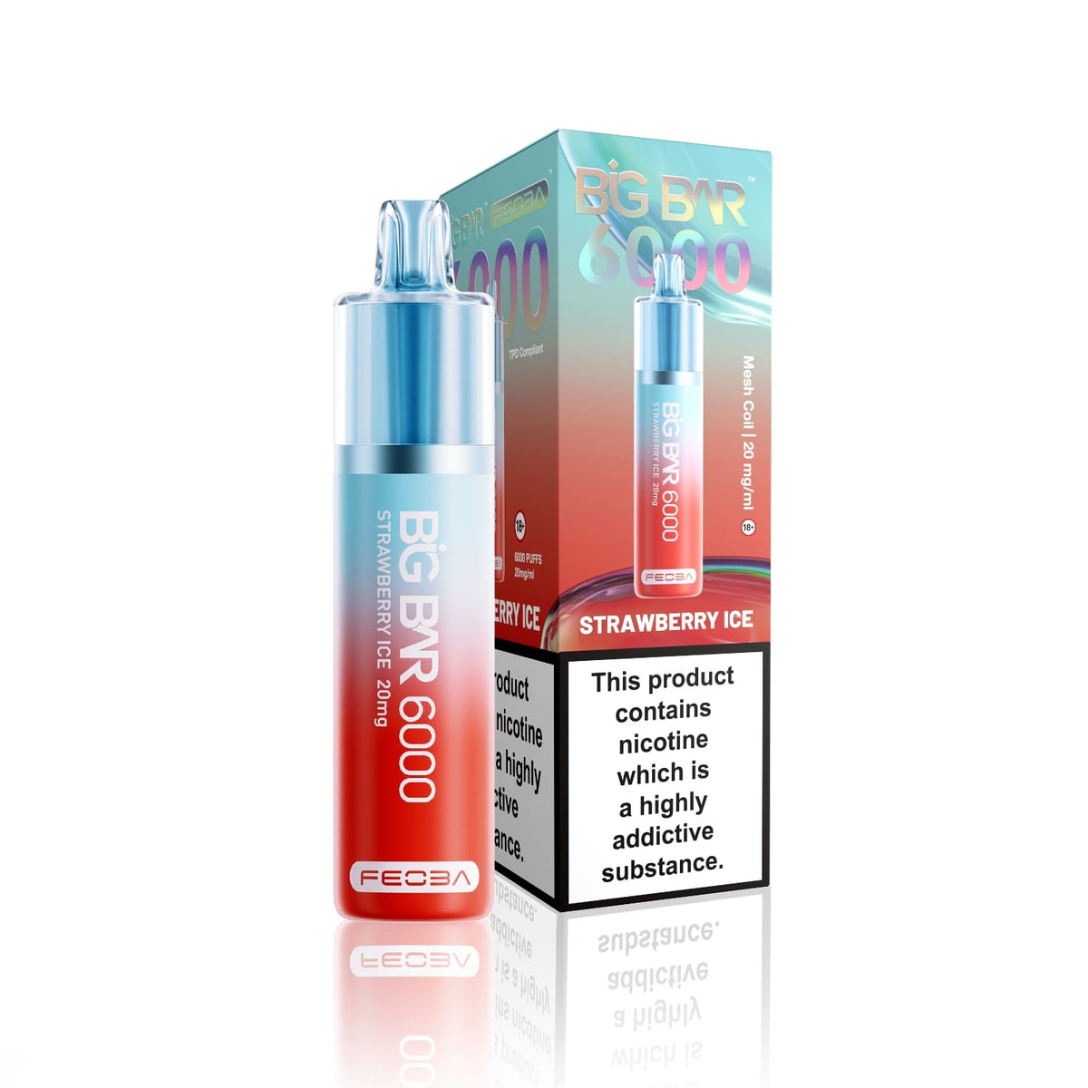 Feoba Big Bar 6000 Puffs Disposable Vape (Box of 5) - Bulk Vape Wholesale