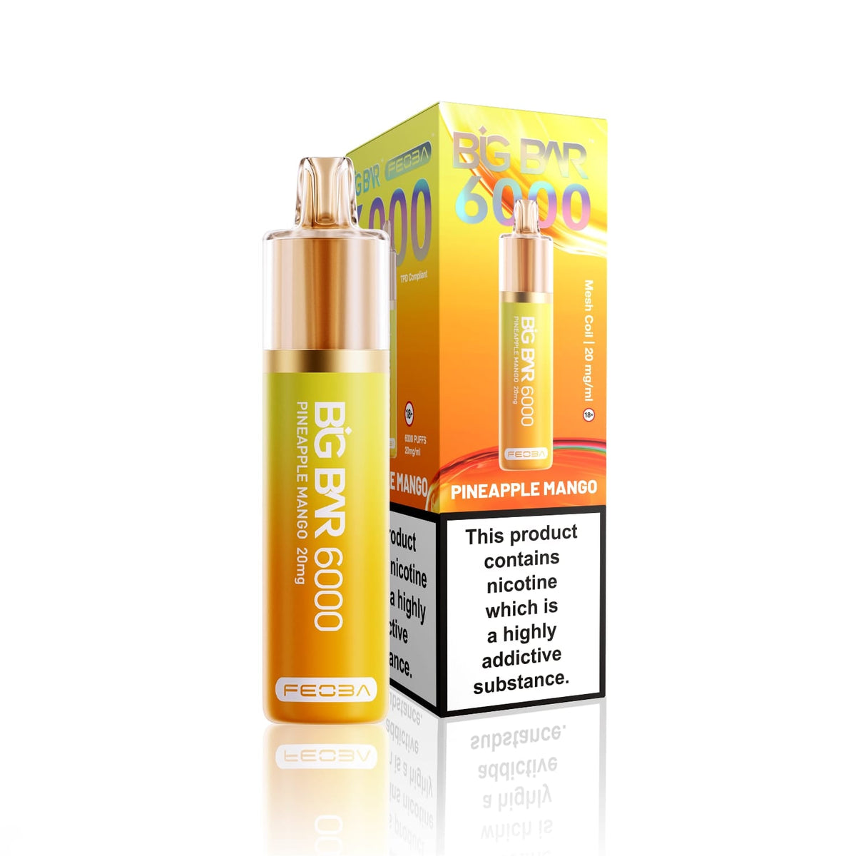 Feoba Big Bar 6000 Puffs Disposable Vape (Box of 5) - Bulk Vape Wholesale