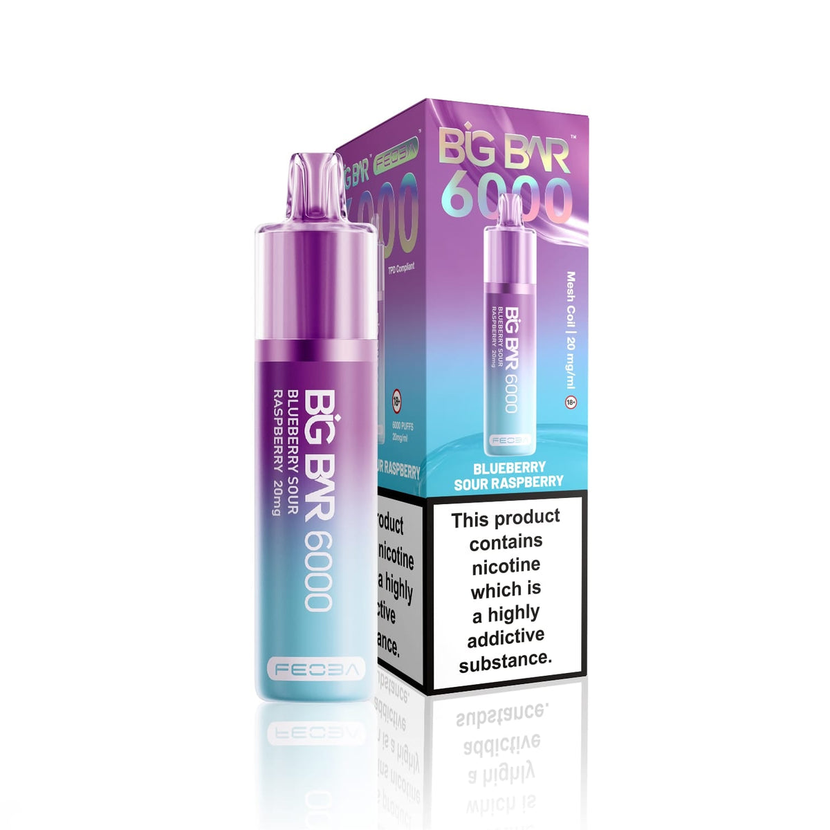 Feoba Big Bar 6000 Puffs Disposable Vape (Box of 5) - Bulk Vape Wholesale