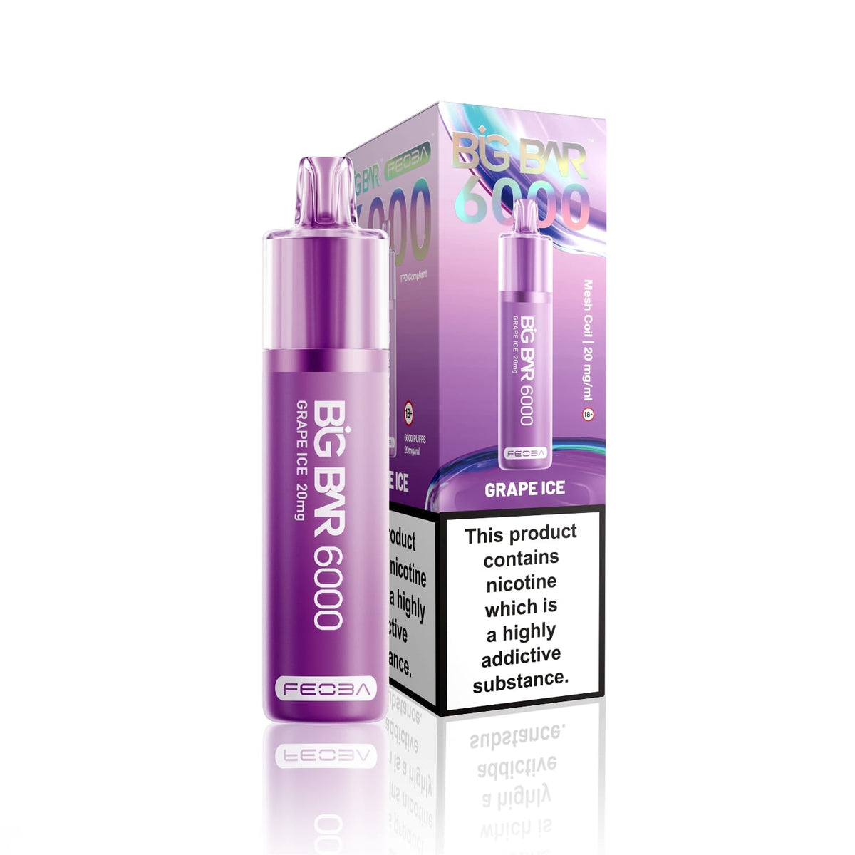 Feoba Big Bar 6000 Puffs Disposable Vape (Box of 5) - Bulk Vape Wholesale