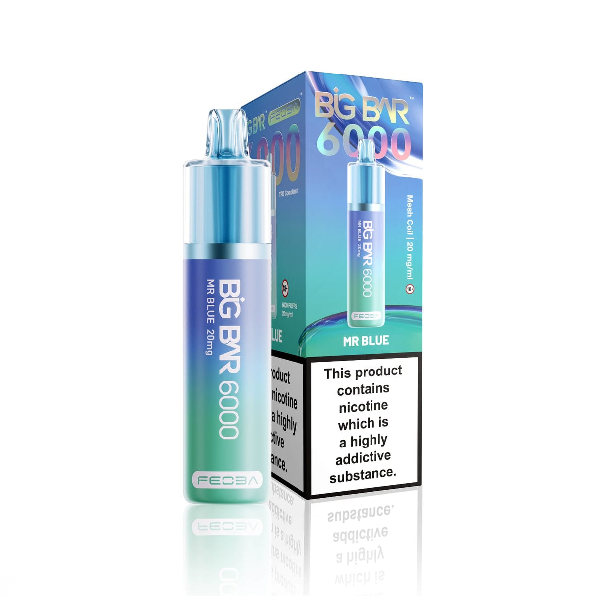 Feoba Big Bar 6000 Puffs Disposable Vape (Box of 5) - Bulk Vape Wholesale