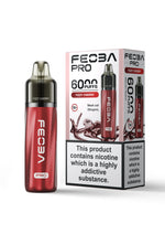 Feoba Pro 6000+ Prefilled Pod Vape Box of 5 Fizzy Cherry