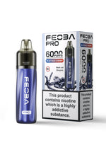 Feoba Pro 6000+ Prefilled Pod Vape Box of 5 Blue Razz Cherry