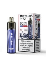 Feoba Pro 6000+ Prefilled Pod Vape Box of 5 Blueberry Cherry Cranberry