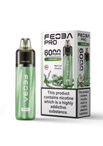 Feoba Pro 6000+ Prefilled Pod Vape Box of 5 Fresh Mint