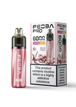 Feoba Pro 6000+ Prefilled Pod Vape Box of 5 Raspberry Lemonade