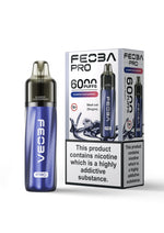 Feoba Pro 6000+ Prefilled Pod Vape Box of 5 Blue Sour Raspberry