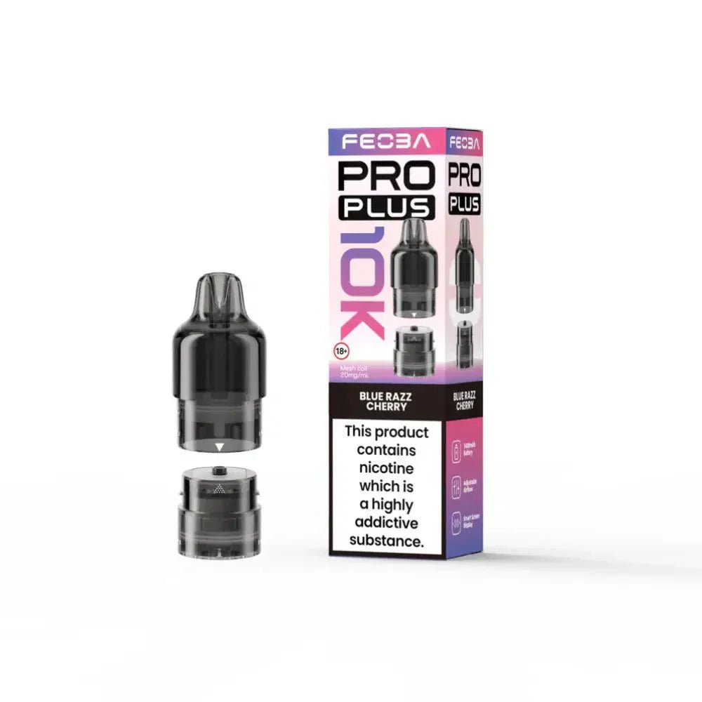 Feoba Pro Plus 10k Replacement Pods Pack of 5 Blue Razz Cherry