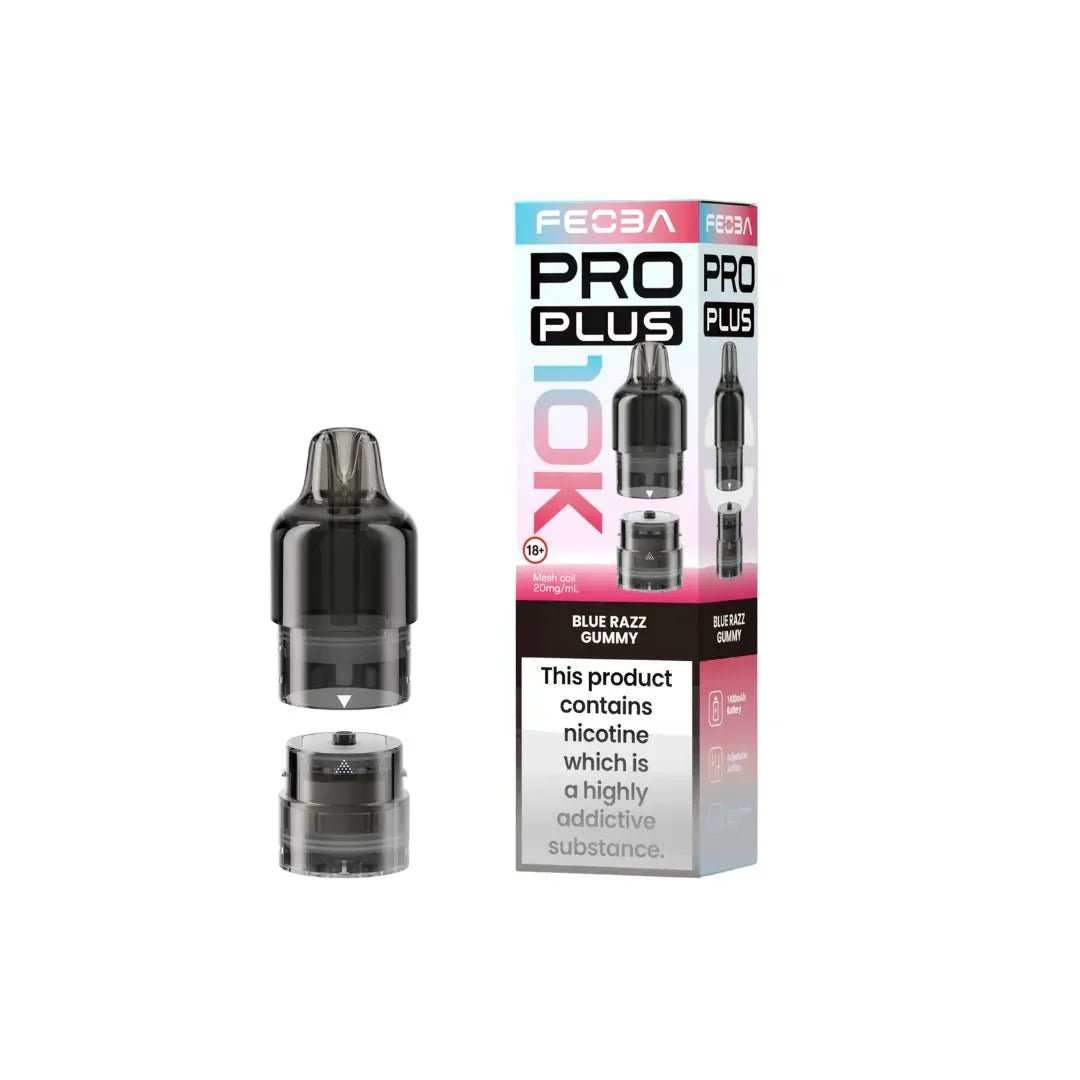 Feoba Pro Plus 10k Replacement Pods Pack of 5 Blue Razz Gummy