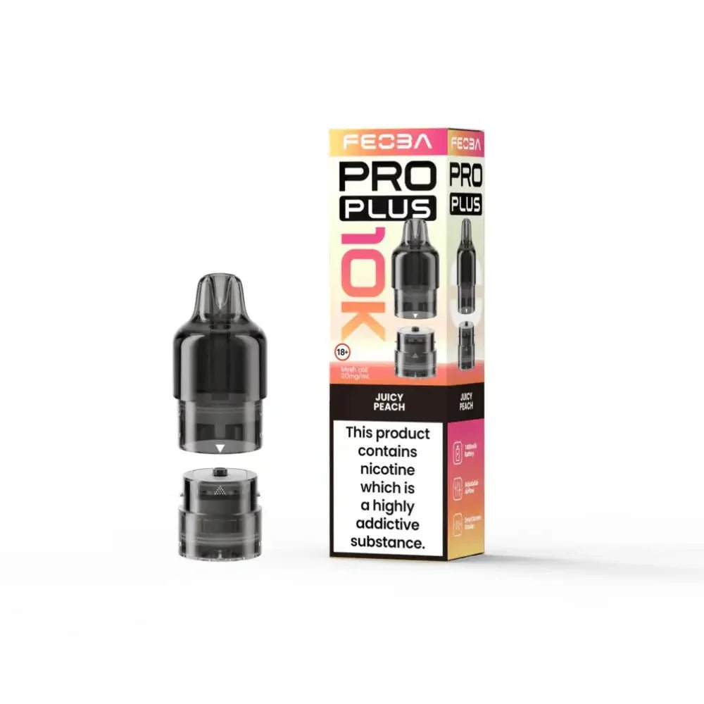 Feoba Pro Plus 10k Replacement Pods Pack of 5 Juicy Peach