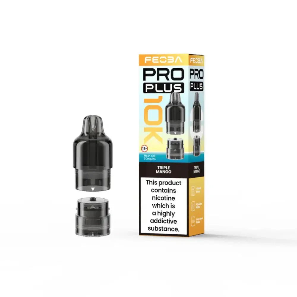 Feoba Pro Plus 10k Replacement Pods Pack of 5 Triple Mango