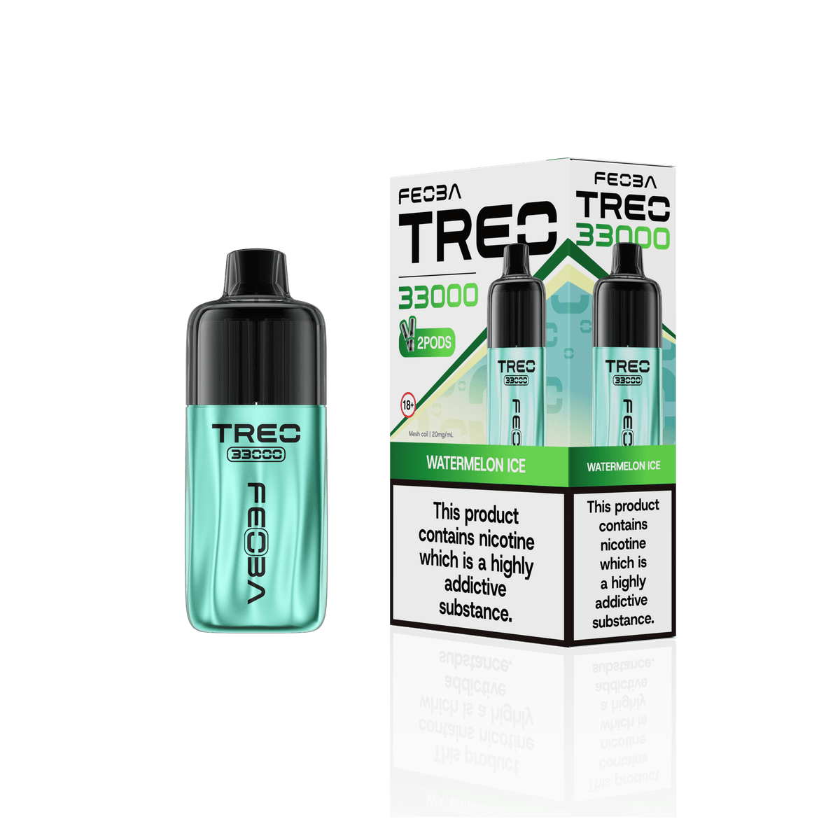 Feoba Treo 33k Prefilled Pod Vape Kit Box of 5 Watermelon Ice
