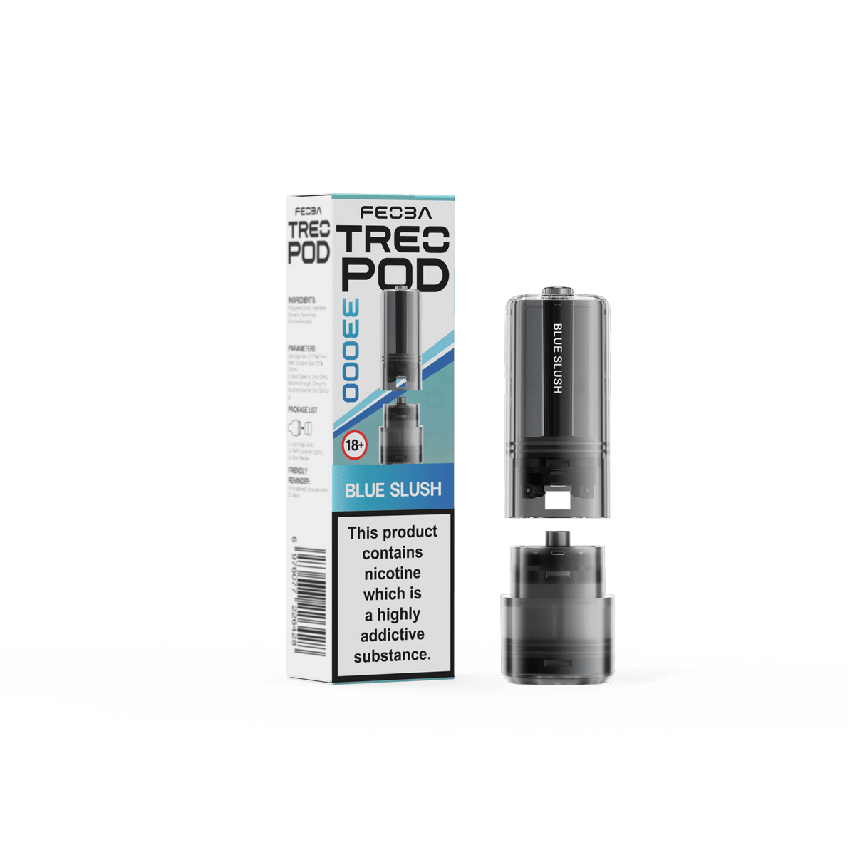 Feoba Treo 33k Replacement Pods Box of 5 Blue Slush