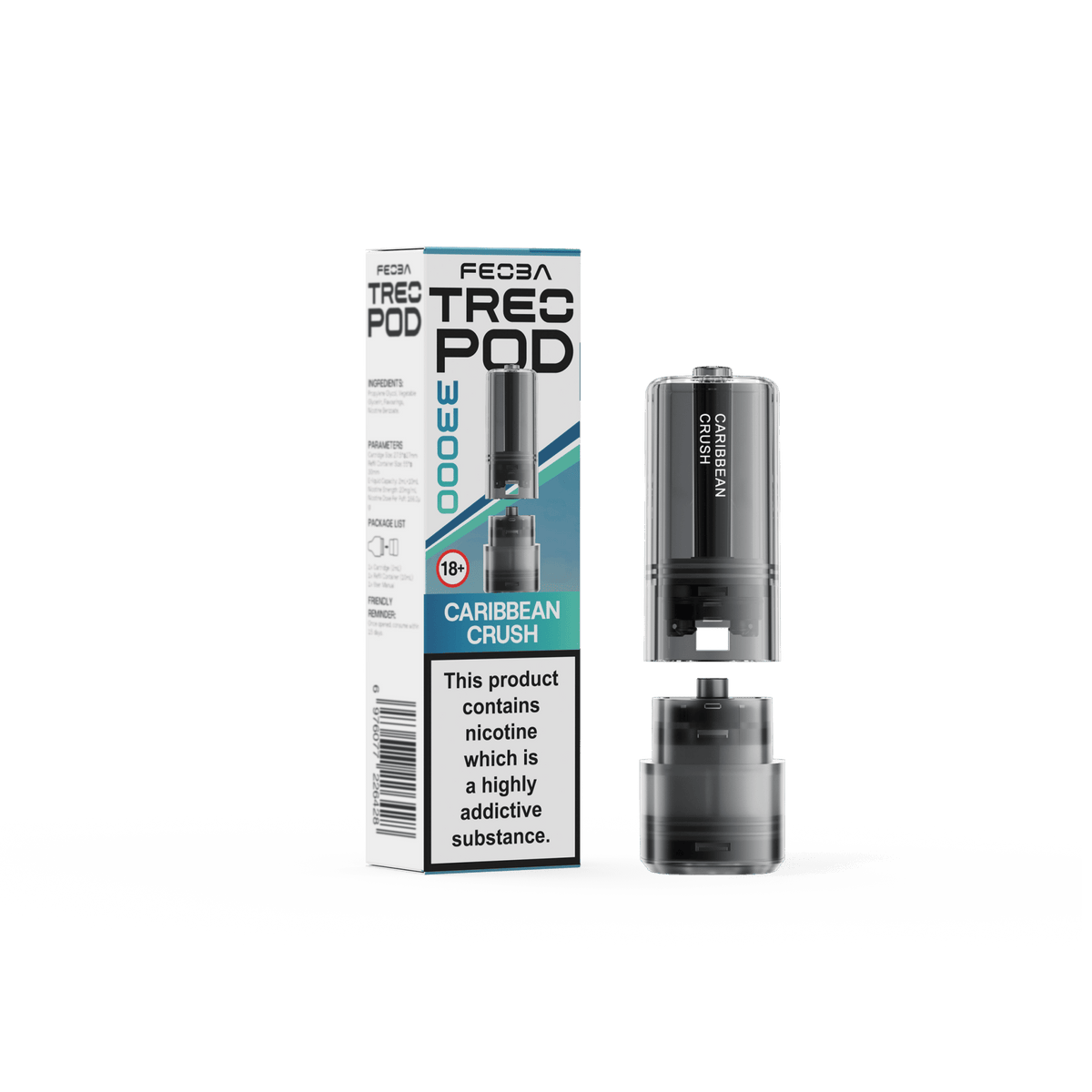 Feoba Treo 33k Replacement Pods Box of 5 Caribbean Crush