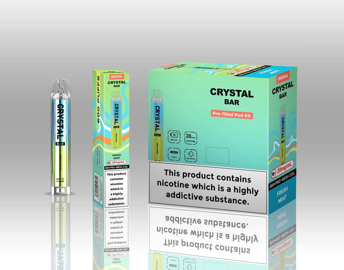 Crystal Bar Original 600 Vape Kit Pack of 10