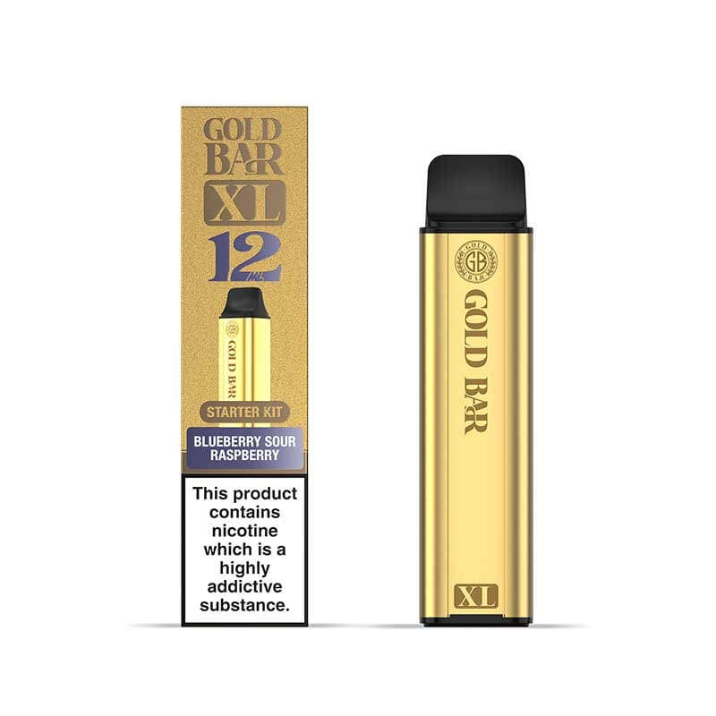 Gold Bar XL 10k Prefilled Pod Kit Box of 5 Blueberry Sour Raspberry