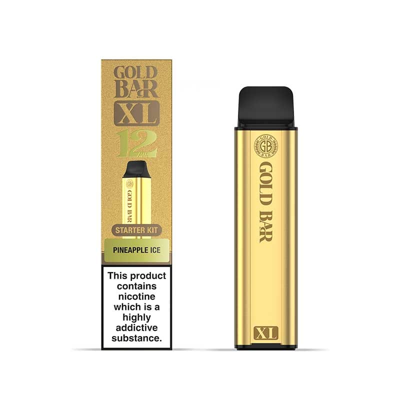Gold Bar XL 10k Prefilled Pod Kit Box of 5 Pineapple Ice