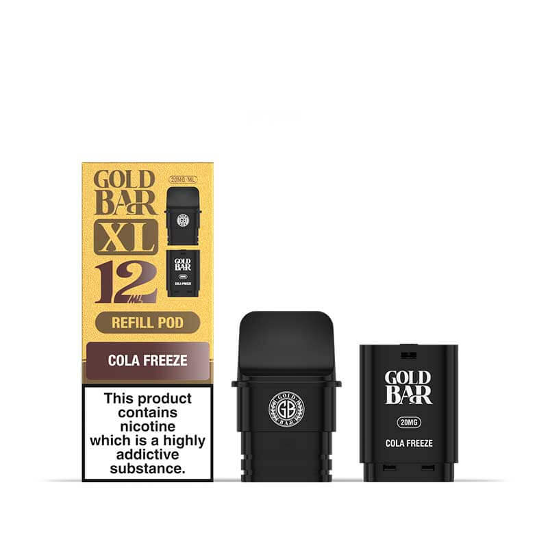 Gold Bar XL 10k Replacement Pods Box of 5 Cola Freeze