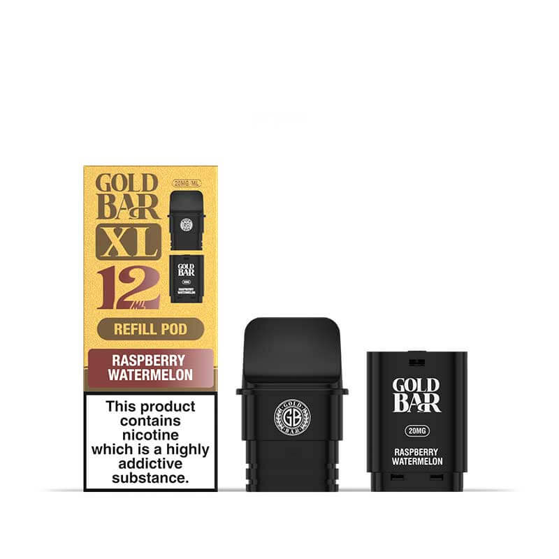 Gold Bar XL 10k Replacement Pods Box of 5 Raspberry Watermelon