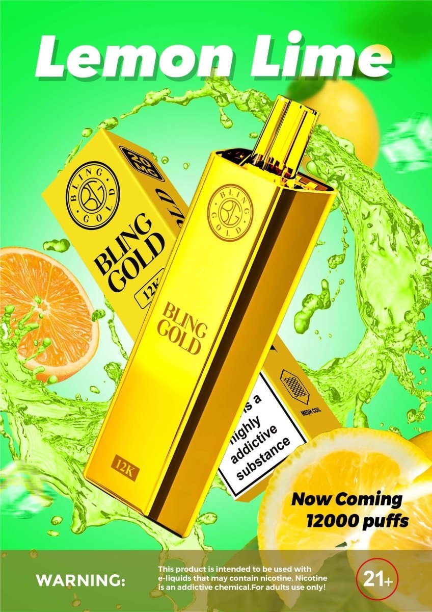 Gold Bling 12,000 Puffs Disposable Vape Box of 10 - Bulk Vape Wholesale
