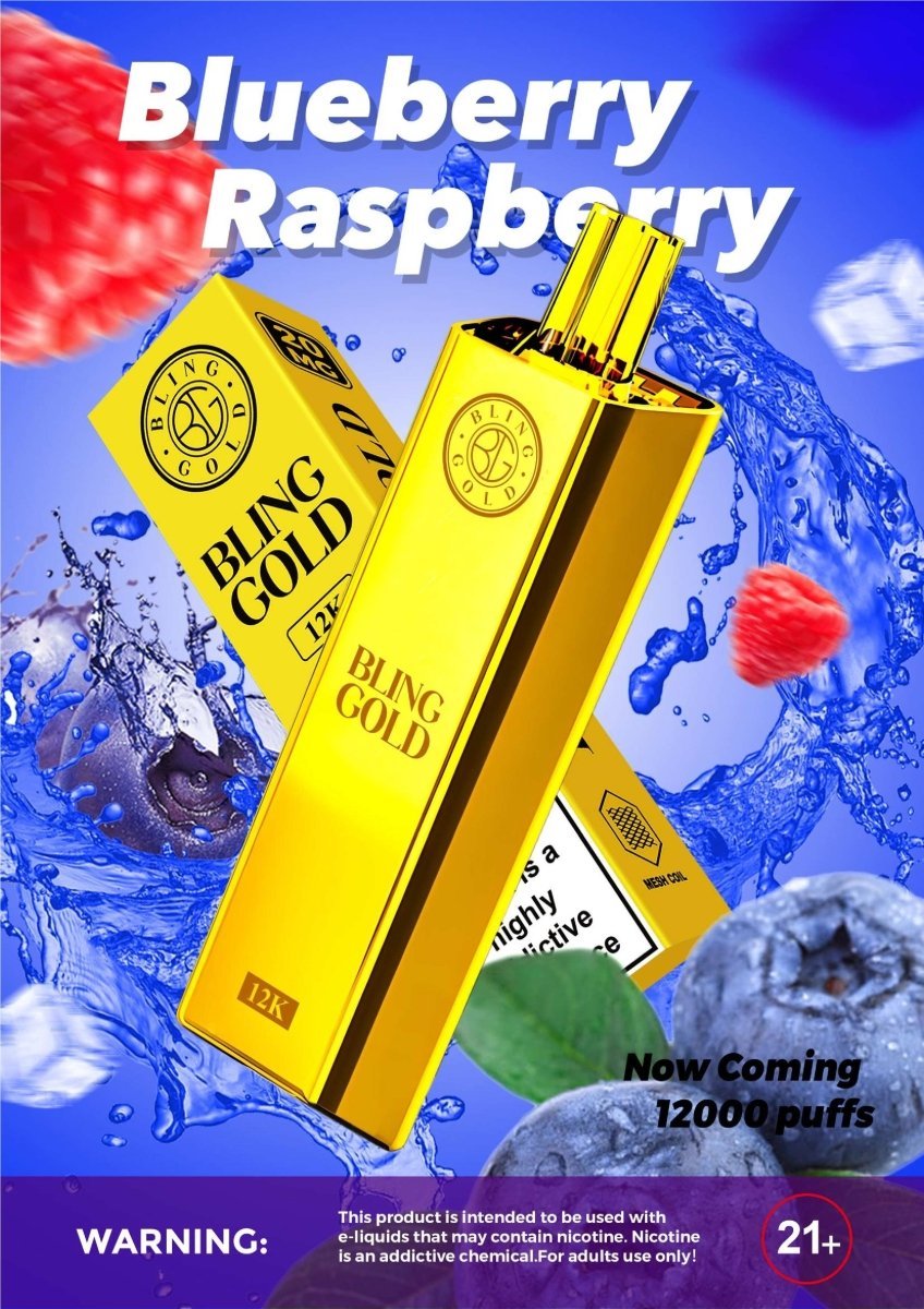 Gold Bling 12,000 Puffs Disposable Vape Box of 10 - Bulk Vape Wholesale