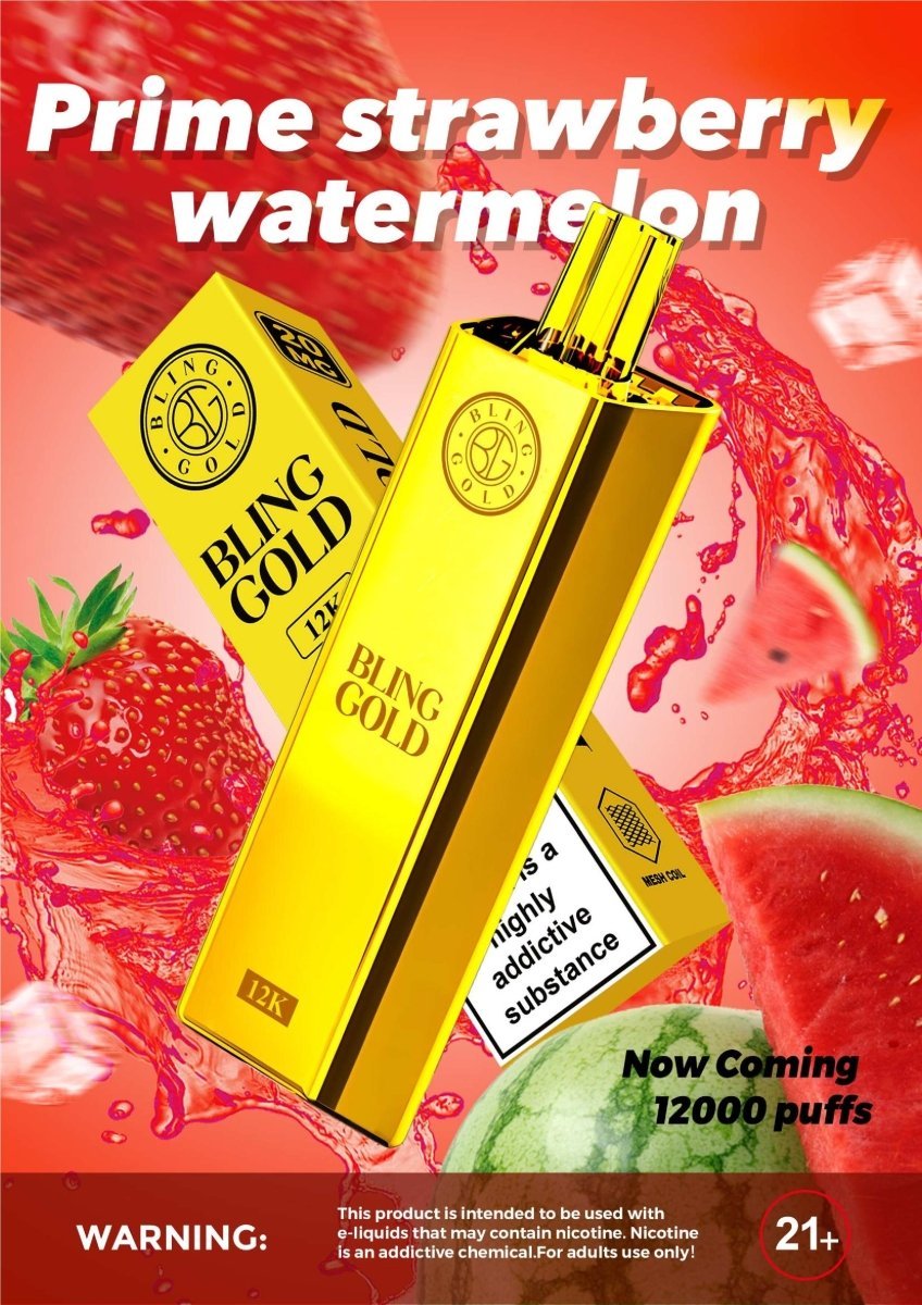 Gold Bling 12,000 Puffs Disposable Vape Box of 10 - Bulk Vape Wholesale