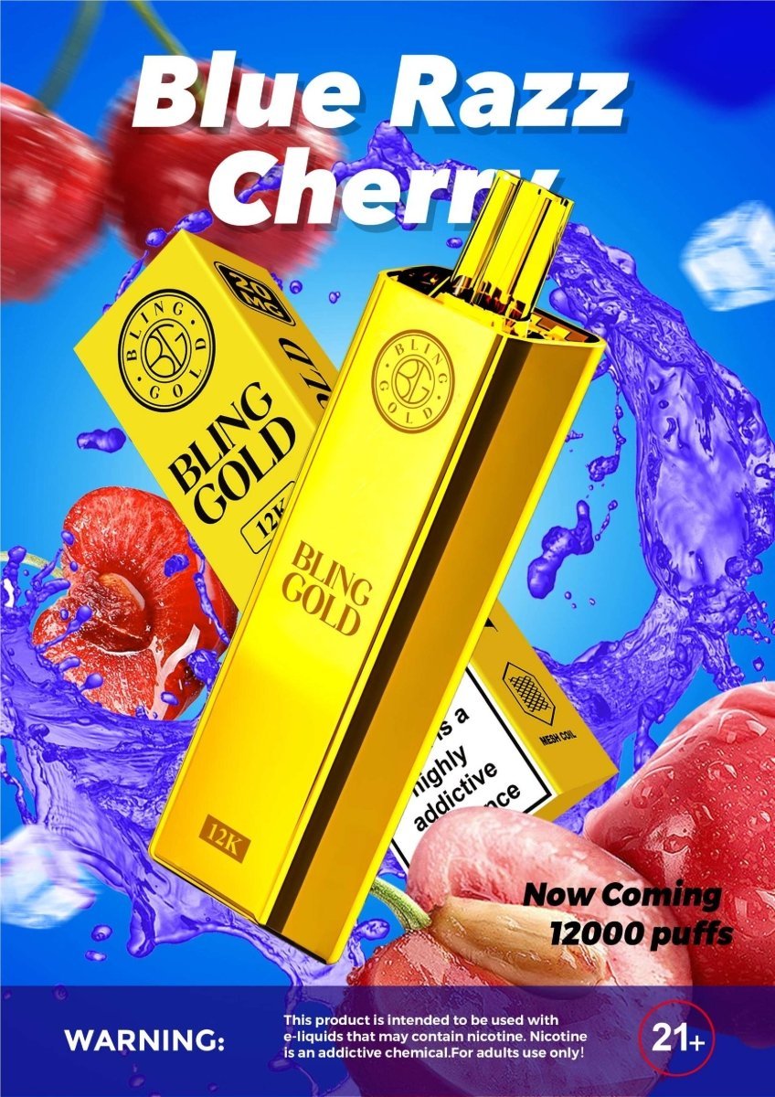 Gold Bling 12,000 Puffs Disposable Vape Box of 10 - Bulk Vape Wholesale