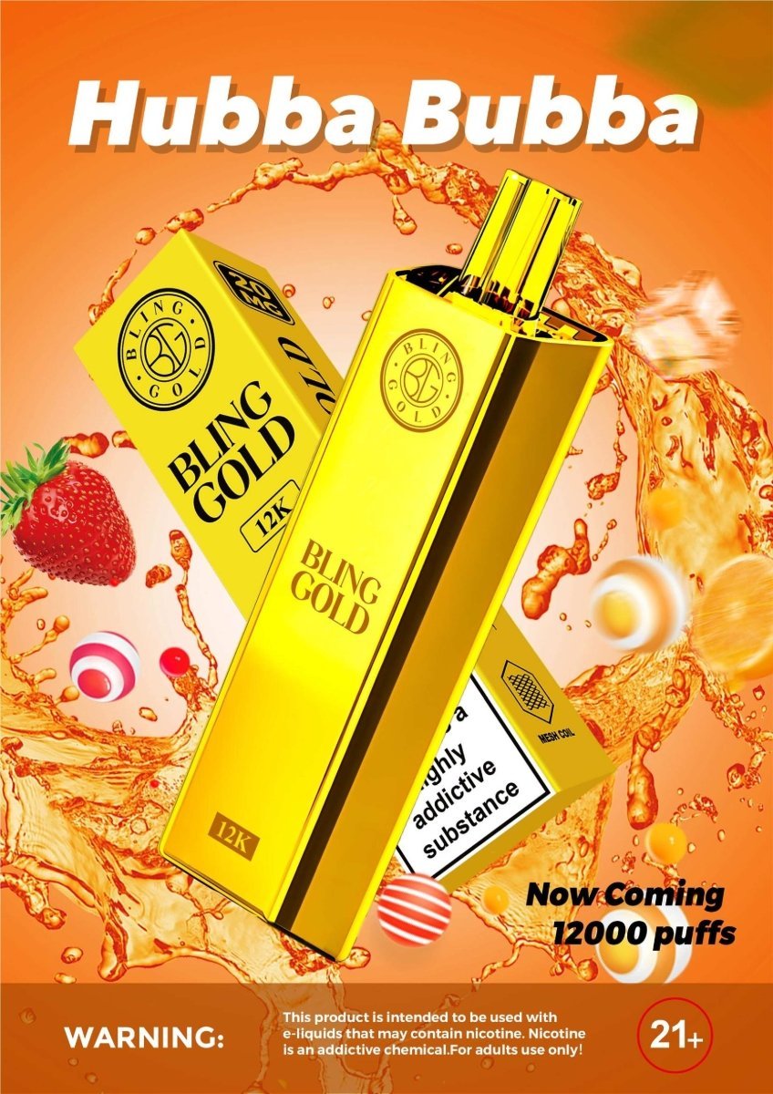 Gold Bling 12,000 Puffs Disposable Vape Box of 10 - Bulk Vape Wholesale