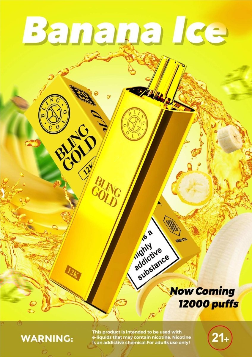 Gold Bling 12,000 Puffs Disposable Vape Pod - Bulk Vape Wholesale