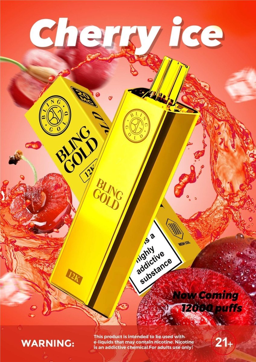 Gold Bling 12,000 Puffs Disposable Vape Pod - Bulk Vape Wholesale
