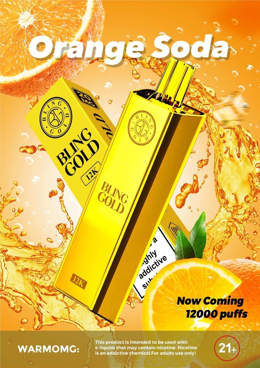 Gold Bling 12,000 Puffs Disposable Vape Pod - Bulk Vape Wholesale