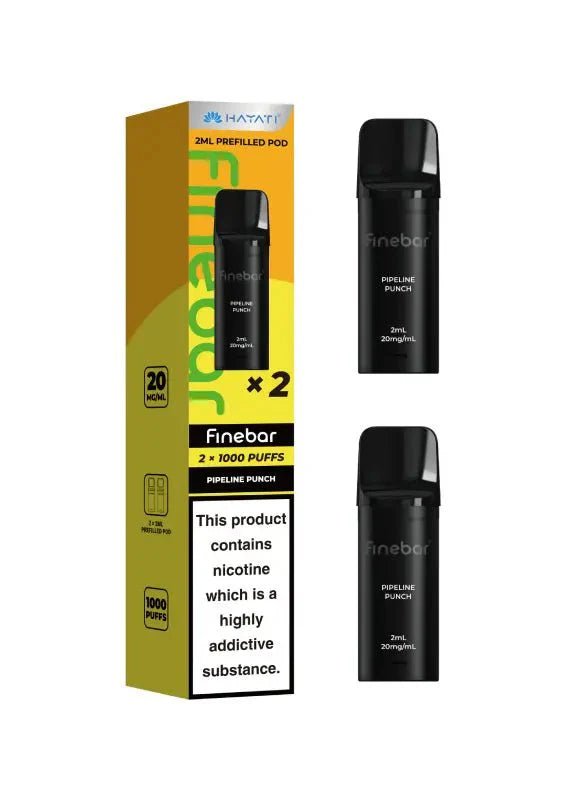 Hayati Finebar 1000 Replacement Pods Box of 5 Pipeline Punch