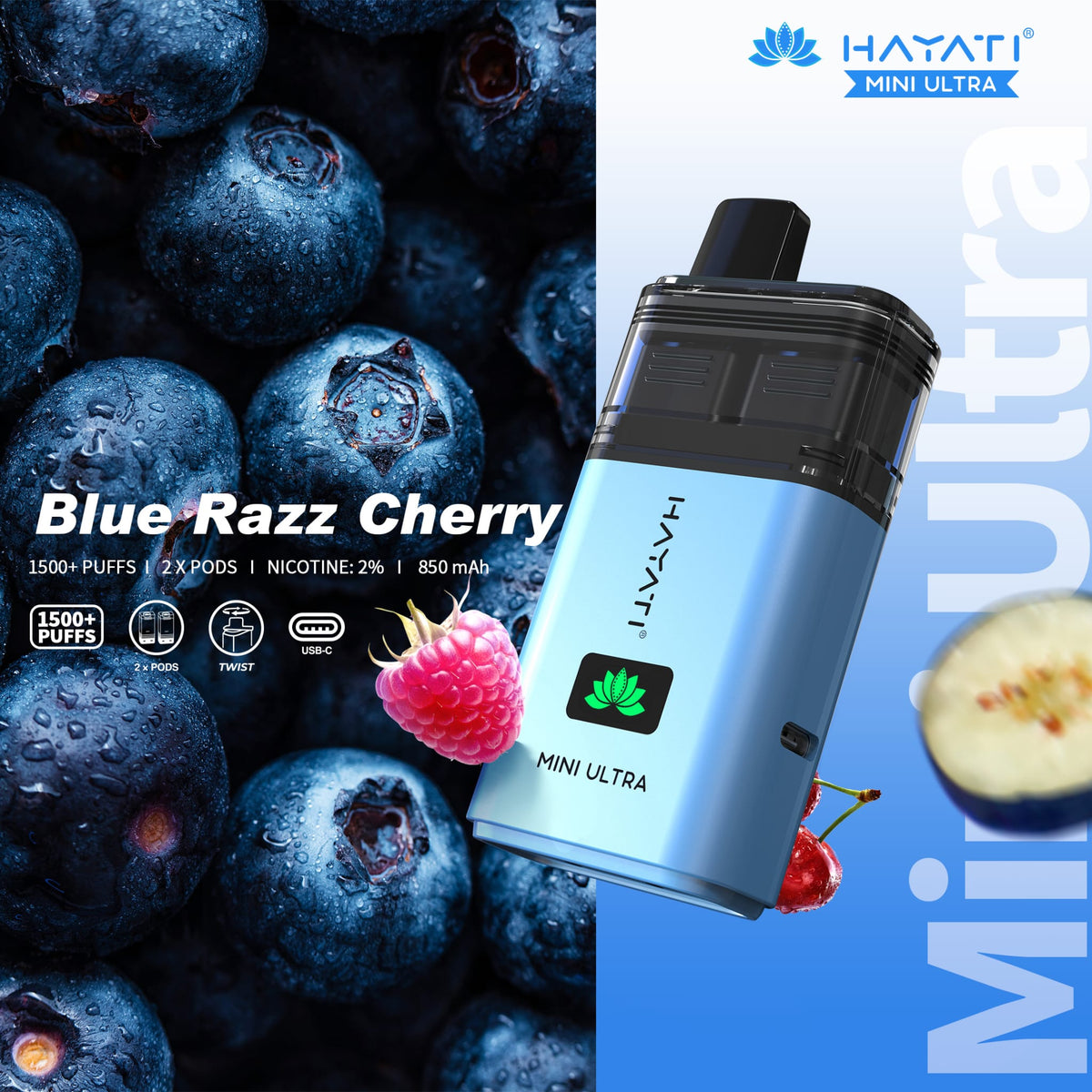Hayati Mini Ultra 1500 Disposable Vape Box of 5 - Bulk Vape Wholesale